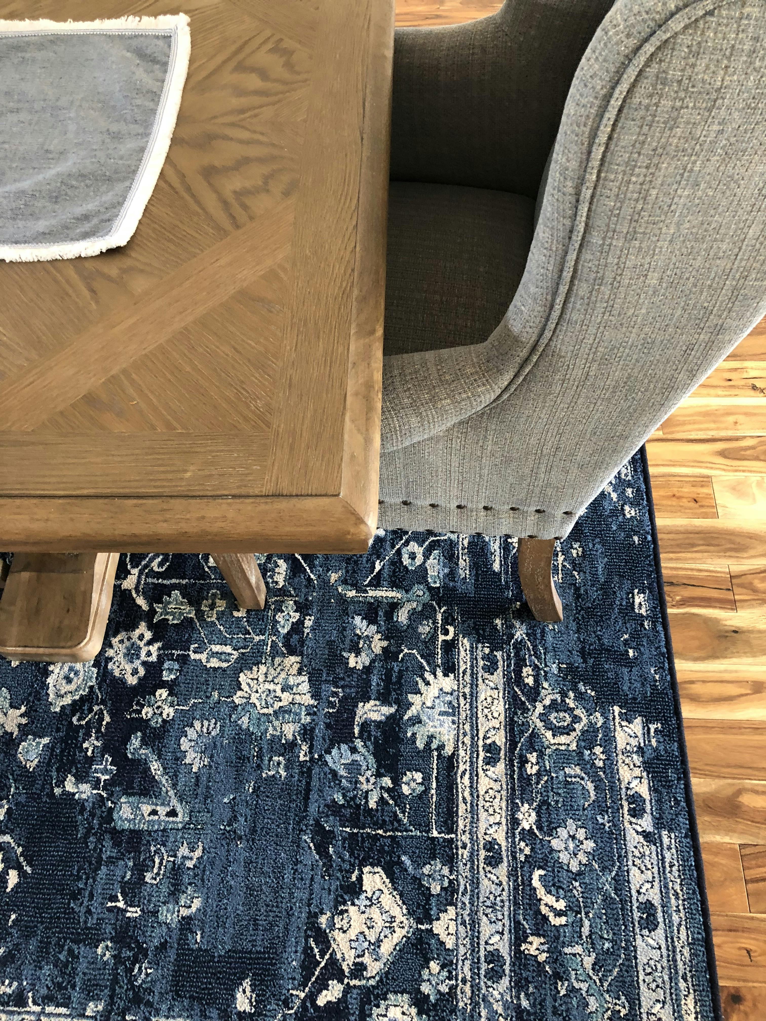 KAS Home Vintage 1310 Azure Blue Marrakesh Area Rug by Bob Mackie